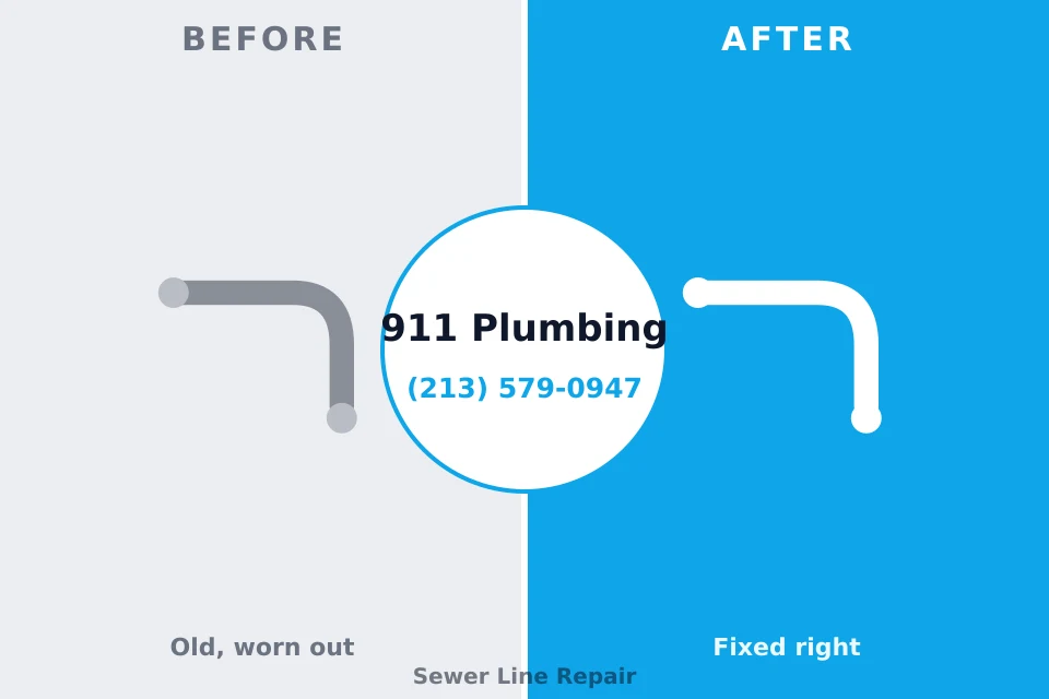 Before and after: plumbing repair Panther Valley, NJ